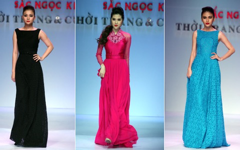 Mang dáng áo dài tha thướt vào đầm dạ hội