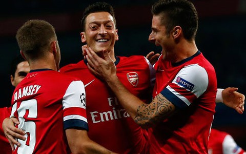 Chấn thương của Oezil và Ramsey không nặng