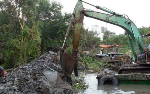 TP.HCM: hoàn tất gia cố đoạn bờ bao bị vỡ