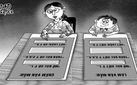 Những bài văn "đồng phục"