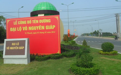 Hậu Giang có Đại lộ Võ Nguyên Giáp