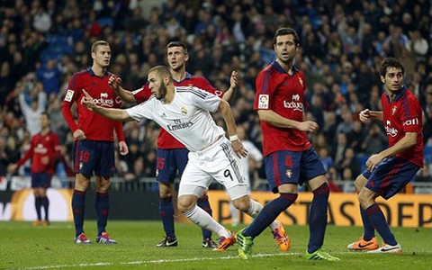 Real Madrid thắng nhẹ nhàng Osasuna 2-0
