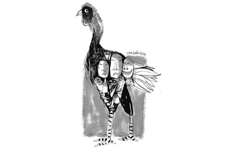 Trong trường gà