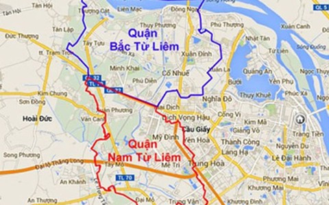 Hai quận mới của Hà Nội hoạt động từ ngày 1-4