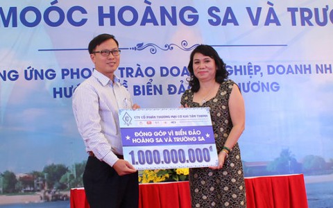 Công ty Tân Thanh "góp đá" 300 triệu đồng