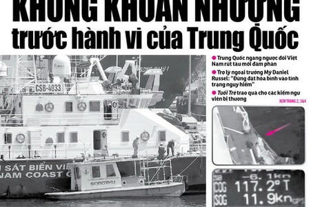 Tuổi Trẻ 9-5: Không khoan nhượng trước hành vi của Trung Quốc!
