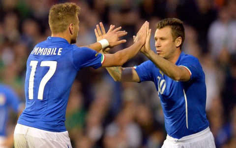 Tuyển Ý: Cassano được chọn, Rossi bị loại