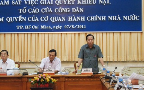 TP.HCM báo cáo 70% đơn tố cáo sai