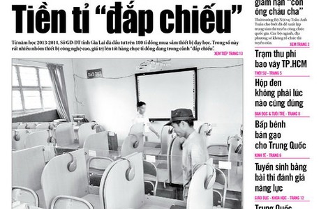 Tuổi Trẻ 25-8: Khi tiền tỉ "đắp chiếu"