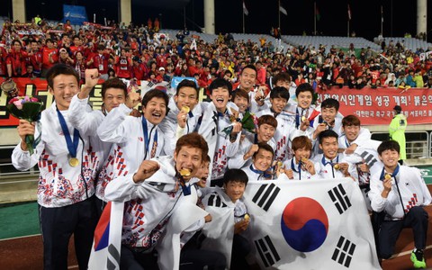 Hàn Quốc đoạt HCV môn bóng đá nam Asiad 17
