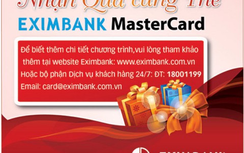Nhận quà cùng thẻ Eximbank MasterCard