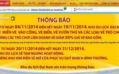 Điểm tin trong ngày: Đại Nam chưa đóng cửa