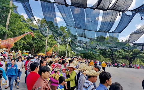 Tăng cường 12 xe buýt đi khu du lịch Đại Nam