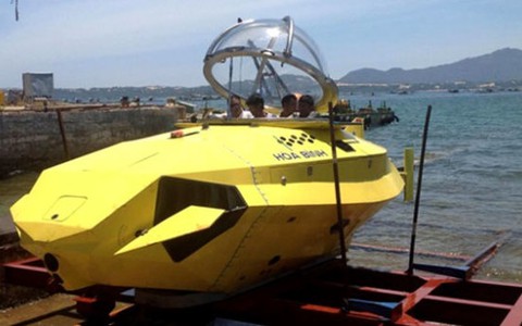 Tàu lặn Hòa Bình chuẩn bị thử nghiệm ở biển Nha Trang