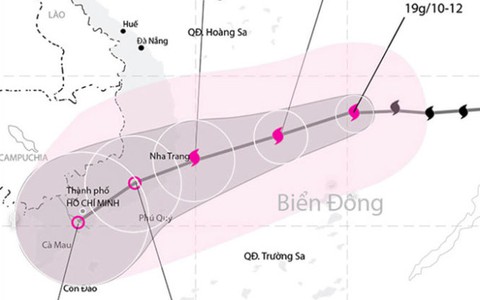 Bão ảnh hưởng từ Khánh Hòa đến Bà Rịa - Vũng Tàu