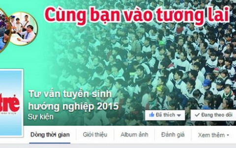 Tương tác với Tư vấn tuyển sinh - hướng nghiệp trên Facebook