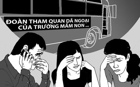 ​Lo vì con đi tham quan