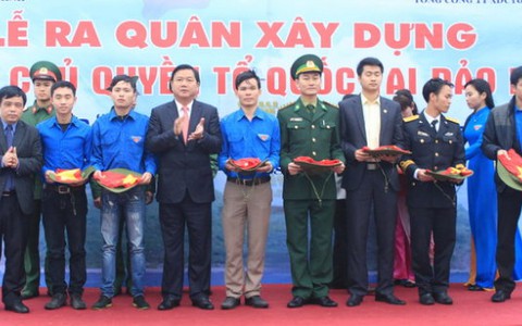 Khởi công xây dựng cột cờ Tổ quốc tại đảo Mắt