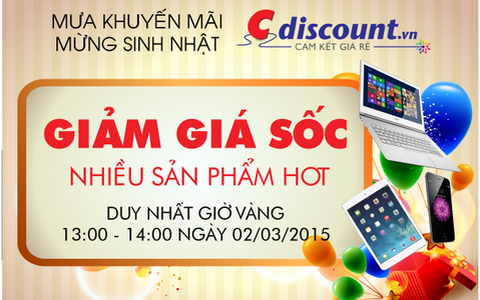 ​Cdiscount.vn: Sinh Nhật Vàng – Ngập Tràn Khuyến Mãi