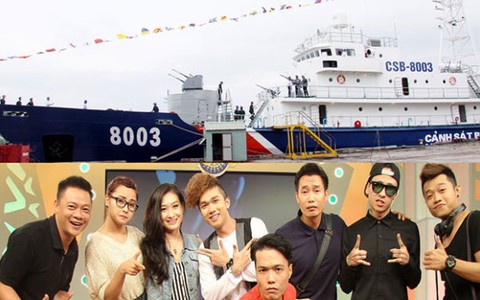 Bữa trưa vui vẻ quay trên boong tàu CSB 8003