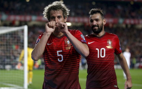 Coentrao đưa Bồ Đào Nha lên đầu bảng I
