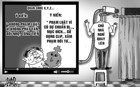Vào nhà nghỉ "hành sự" bị quay lén, xử lý ra sao?