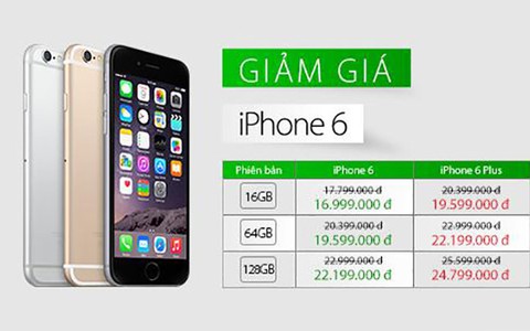 iPhone 6 chính hãng điều chỉnh giá