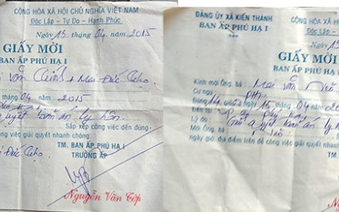 Cán bộ ấp, xã tự... thi hành án