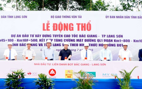 Động thổ xây tuyến cao tốc Bắc Giang - Lạng Sơn
