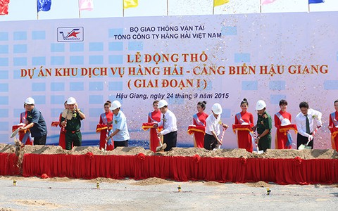 ​Động thổ dự án cảng tổng hợp Vinalines Hậu Giang
