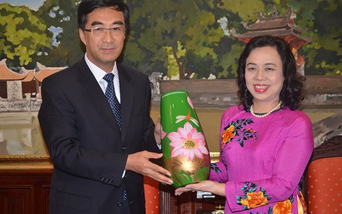 Đoàn TNCS Trung Quốc thăm Thành ủy Hà Nội