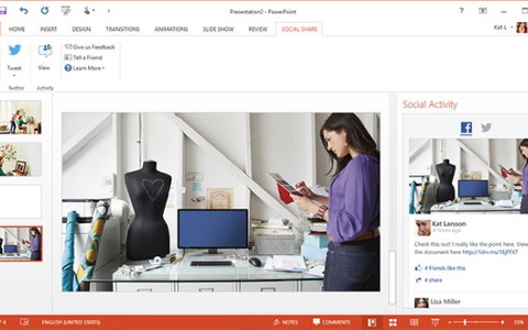 Powerpoint chia sẻ lên mạng xã hội như Slideshare