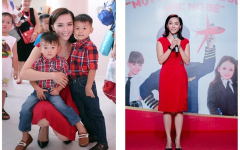 Á hậu Thiên Lý đi trao giải cuộc thi “nuôi dưỡng ước mơ bé”