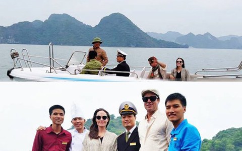 Angelina Jolie, Brad Pitt tươi cười ở Hạ Long