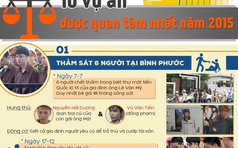 10 vụ án chấn động dư luận năm 2015