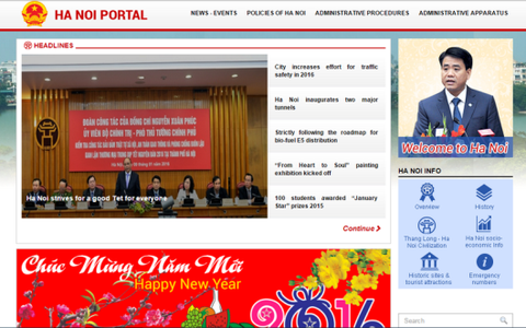 Hà Nội ra mắt giao diện mới chuyên trang thông tin tiếng Anh
