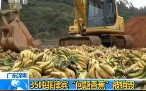 Trung Quốc tiêu hủy 35 tấn chuối nhập từ Philippines