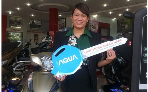 Bảo hành điện tử AQUA và 100 khách hàng trúng thưởng xe Honda Lead