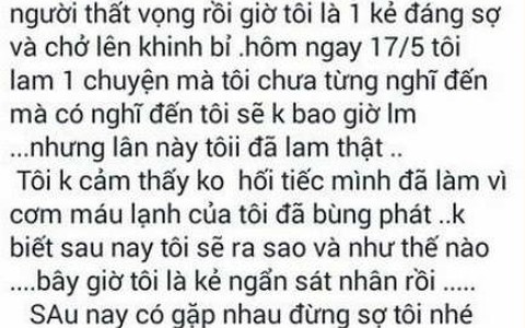 ​Đâm chết người rồi lên Facebook “tự thú”