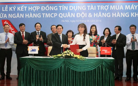MB và Vietjet Air ký hợp đồng tín dụng tài trợ mua máy bay A320