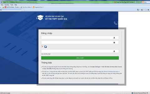Xuất hiện trang web giả mạo phục vụ kỳ thi THPT Quốc gia