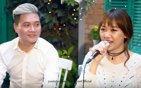 Xem clip Hari Won hát cùng Vương Anh Tú: Anh cứ đi đi