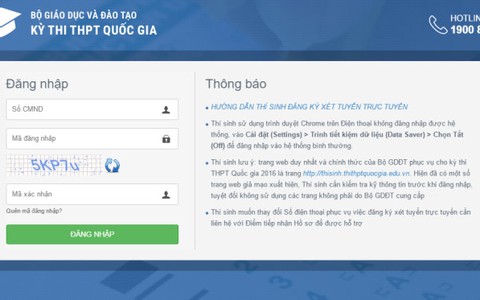 Bộ GD-ĐT mở phần mềm đăng ký xét tuyển online