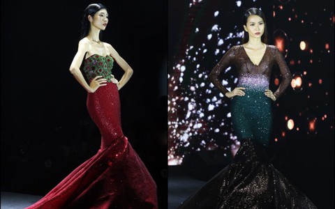 Đầm dạ hội đuôi cá cảm hứng từ Hồ Ngọc Hà