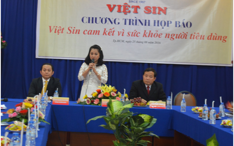 Việt Sin công bố sản phẩm đảm bảo sức khỏe cho người tiêu dùng