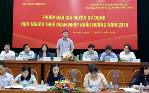 Lần đầu tiên đấu giá hạn ngạch nhập khẩu đường