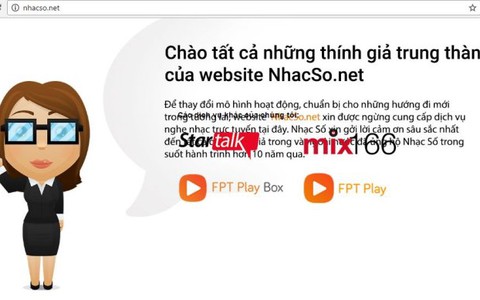 Dịch vụ NhacSO.net đóng cửa
