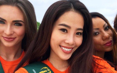 Nguyễn Thị Loan sang Mỹ, Nam Em diện bikini tại Philippines