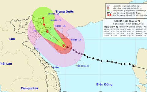 Bão số 7 áp sát Quảng Ninh - Hải Phòng