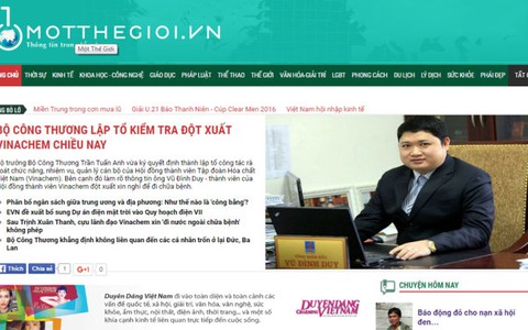Phạt báo Một thế giới và mạng xã hội Otofun